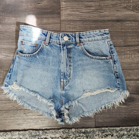 Denim high rise shorts - Picture 1 of 2